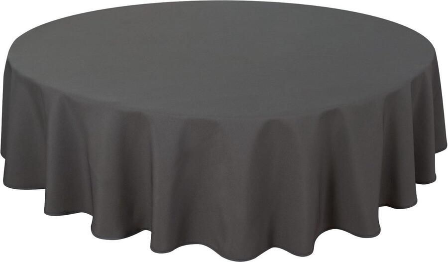 Ronde Stof Tafelkleed Donkergrijs 180 cm