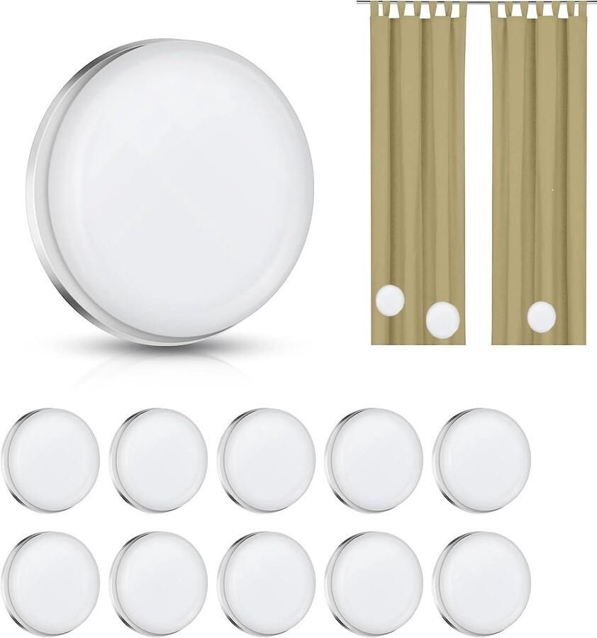 Ronde Tafelkleden Gewichten Magnetische Gordijn Gewichten 10 Paar Wit