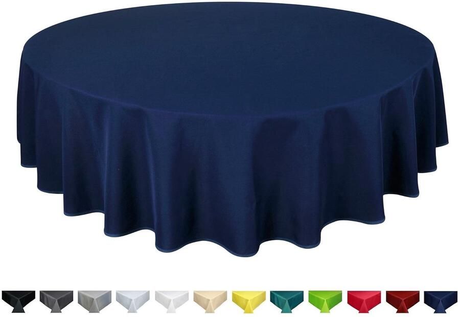 Ronde tafelkleed onderhoudsvriendelijk 1 stuk polyester 140 cm
