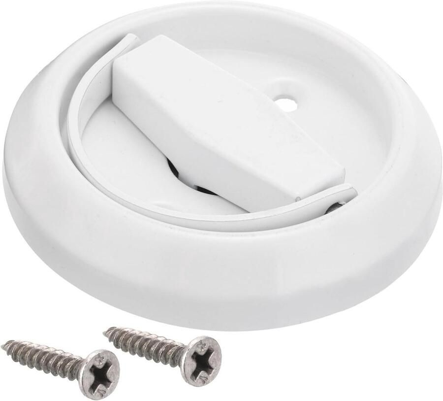 Ronde trekring 1 stuk 3 roestvrij stalen ring inlaatgreep met schroeven verzonken deurklinkknop voor lade kledingkast (wit) Ronde trekring van roestvrij staal voor lade kledingkast wit