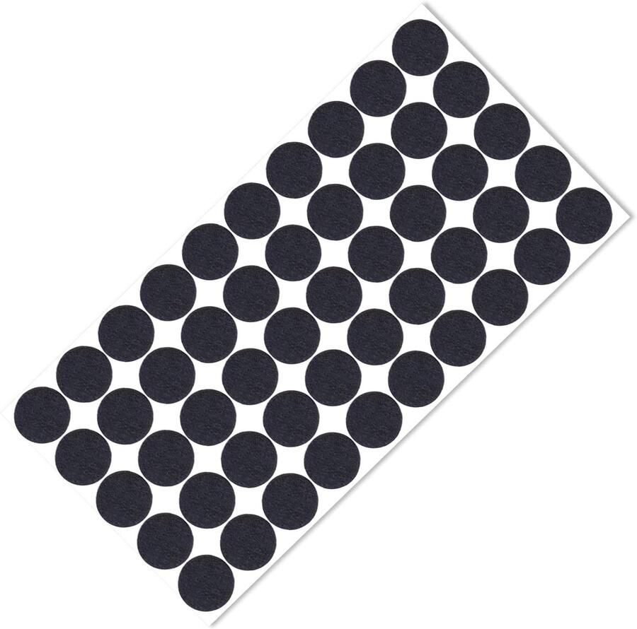 Ronde viltpads Bescherming voor meubels Set van 50 Zwart 25 mm