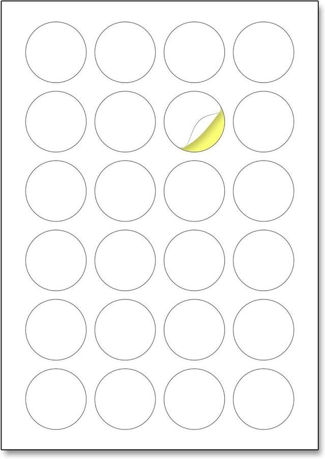 Ronde Zelfklevende Etiketten Stickers 40mm A4 600 Stuks