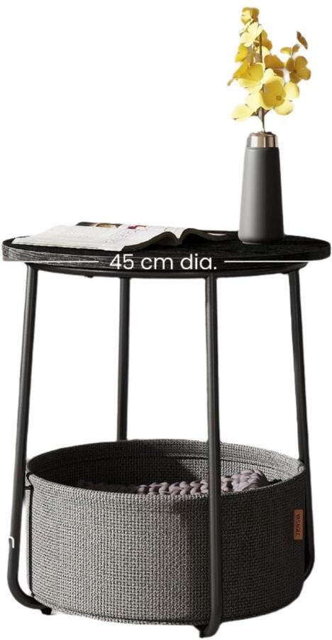 Ronde zijtafel salontafel kleine tafel ruimtebesparend ontwerp 45 cm d x 50 cm h