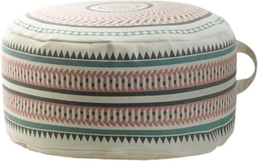 Round Bean Bag Cover Unlined with Zip 45 x 45 x 20 cm Tarpaulin with Storage Footrest Pastel Decoration for Living Room Bedroom Children's Room - Foto 2