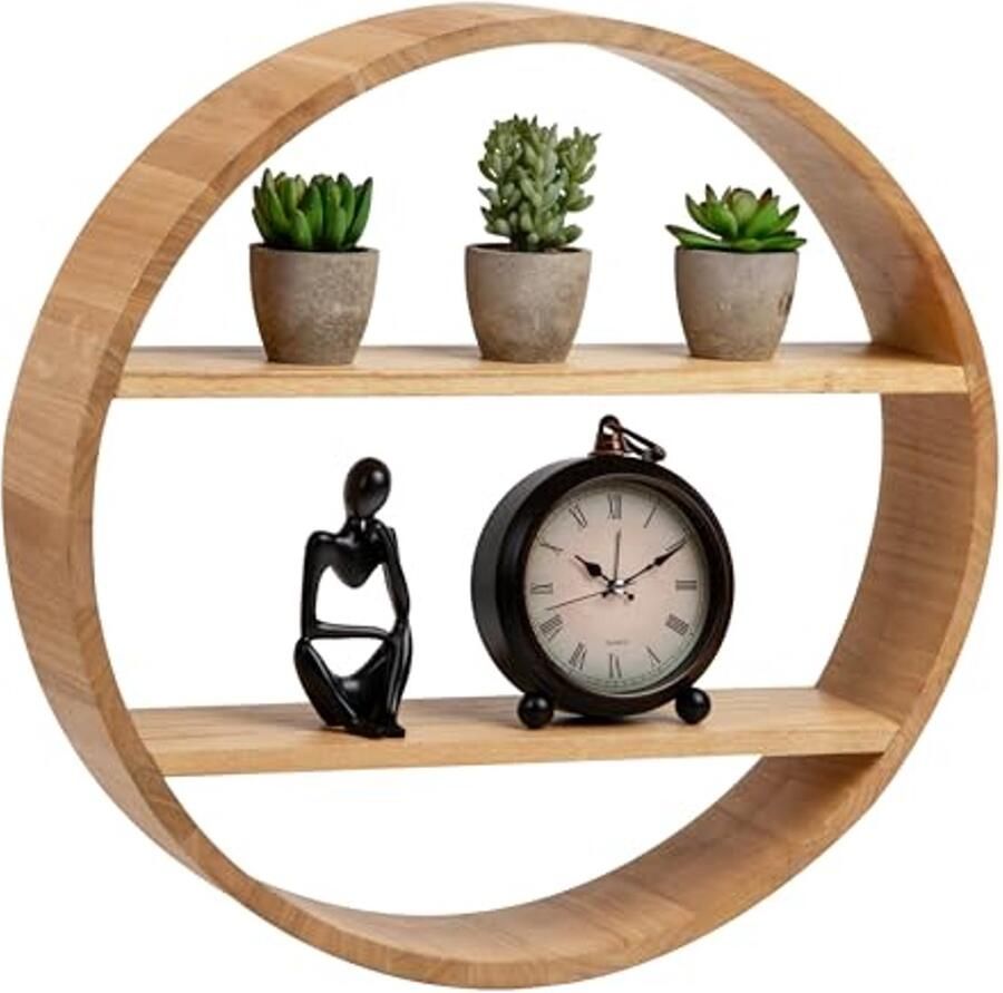 Ronde zwevende wandplanken voor decoratie Functionele accentplank voor kantoor en badkamer