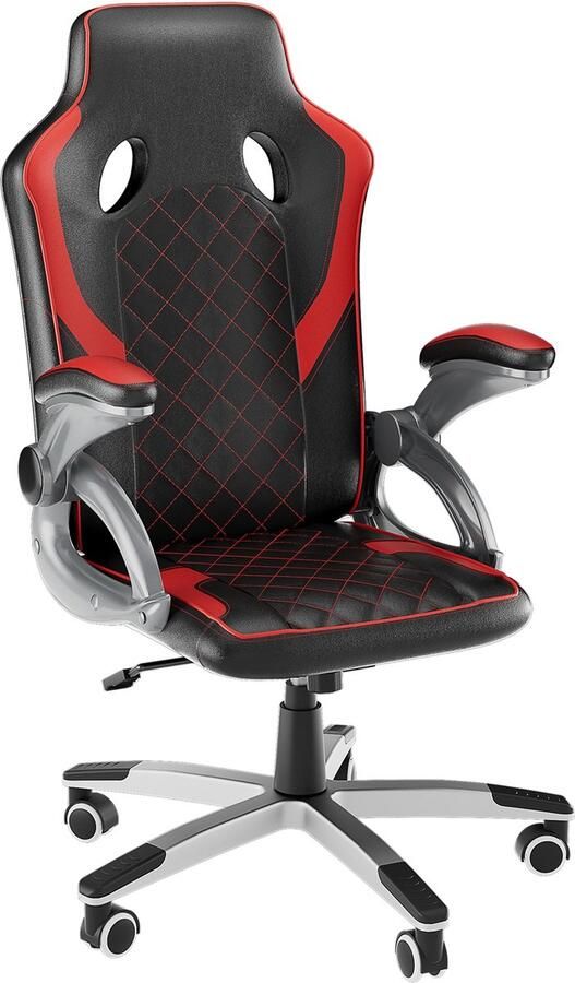 Rood Draaistoel Kantoorstoel Gamingstoel Directiestoel Hoogte Verstelbaar Met Armleuningen Maximaal Gewicht 150 kg