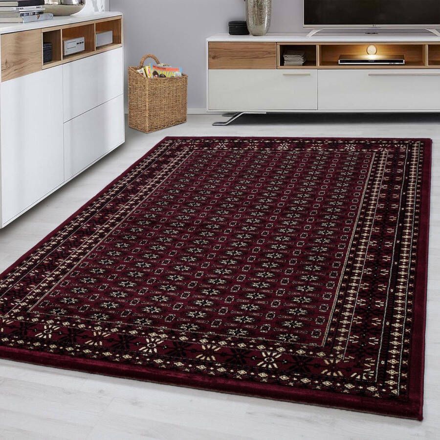 Rood Tapijt Klassiek Vloerkleed 80x150cm- Modern Woonkamer Salon Slaapkamer Eetkamer