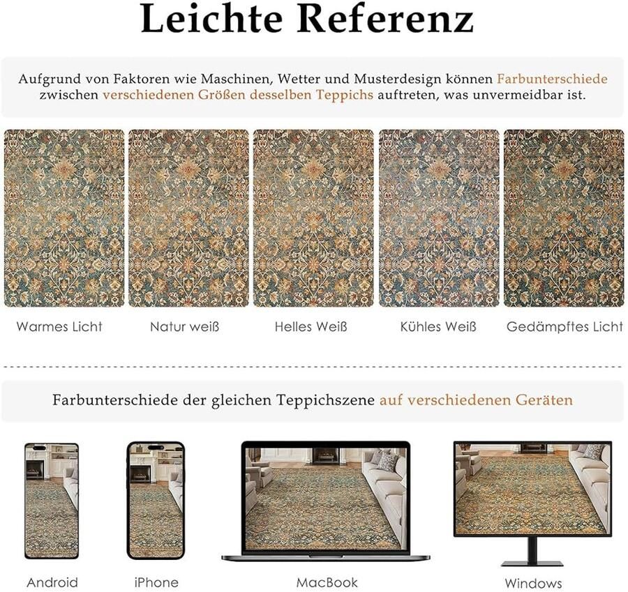 Rood vintage vloerkleed antislip 150 x 210 cm kunstwol