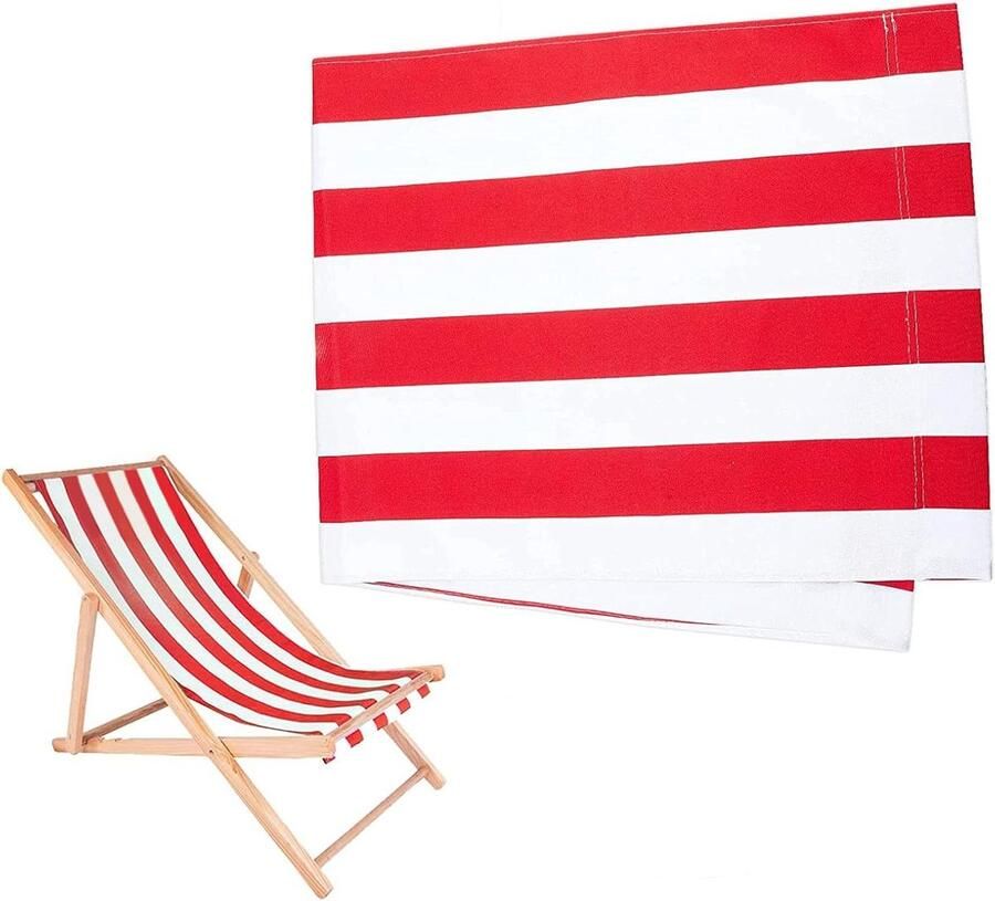 Rood-wit gestreept Oxford canvas vervangingsstof voor stoel ligstoel strandligstoel klapstoel zwembad zonnebad 11 x 04 m