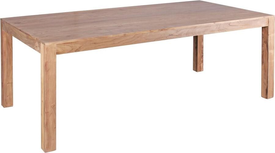 Rootz Living Rootz massief acaciahouten eettafel keukentafel rechthoekige eettafel handgemaakt uniek ontwerp beschermende vernis 200 cm x 100 cm x 76 cm