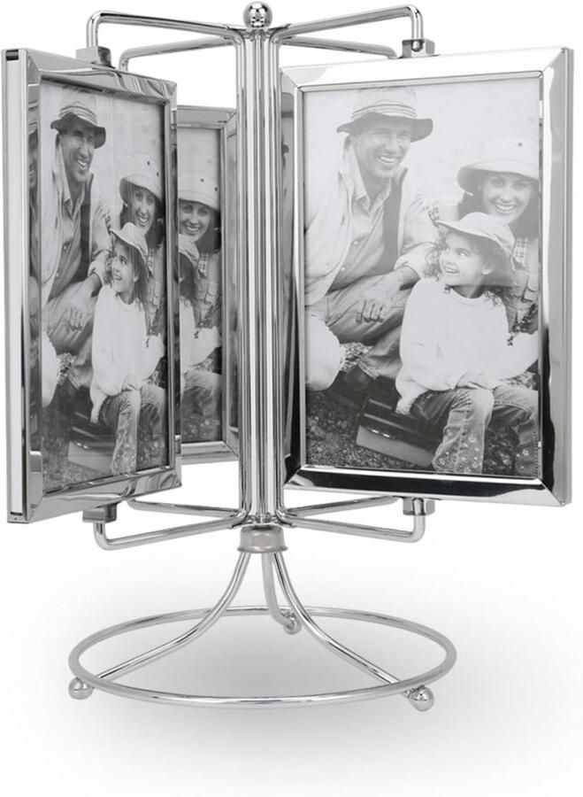 Roterend Metalen Fotolijst Carrousel Album Geschikt voor Keuken Slaapkamer Gang Woonkamer Eettafel Decoratie 108 x 106 inch