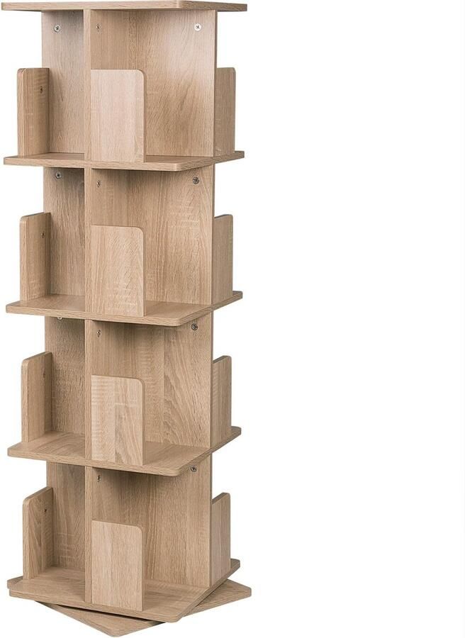 D-Store Draaiende Boekenkast Roterend 360º Uniek Ontwerp Hoge kwaliteit MDF Duurzaam en Sterk Slijtvast en makkelijk te reinigen