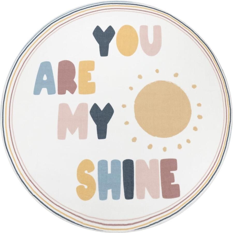 Round Kids 'Rug zacht en duurzaam speels regenboogontwerp Easy Care