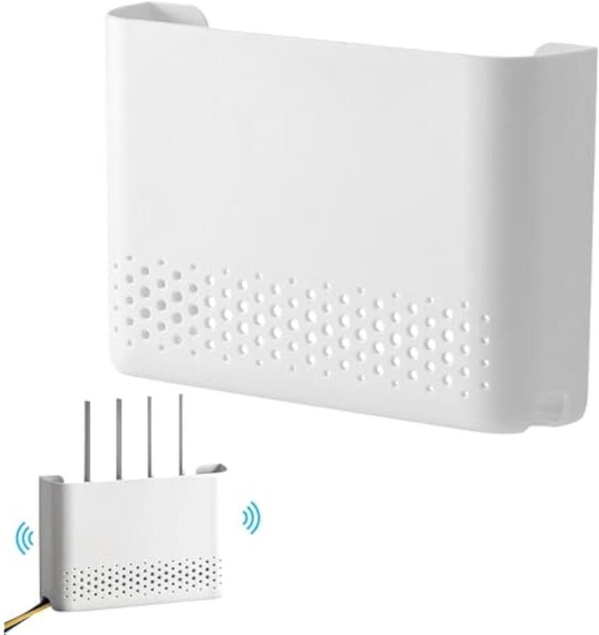 Routerbox router verbergen router kast draadloze router opbergdoos wandhouder wifi-rek woonkamer tv-kabel verbergt box voor thuis slaapkamer woonkamer kantoor 25 6 x 17 x 5 4 cm