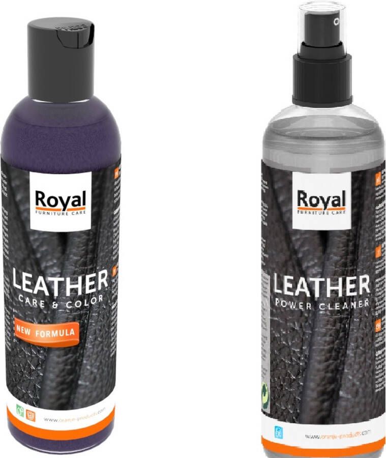 Royal Furniture Care Leer Power reiniger Care and Color Kleurloos 2 pack 500 ml