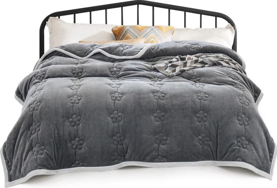 Asaam Store Asaam Extra dikke deken -Bank Fauteuil Bed Warm 3-laags -Flanellen deken voor de winter- Pluche dekbed Fuwelen dekbed- 150x200 cm