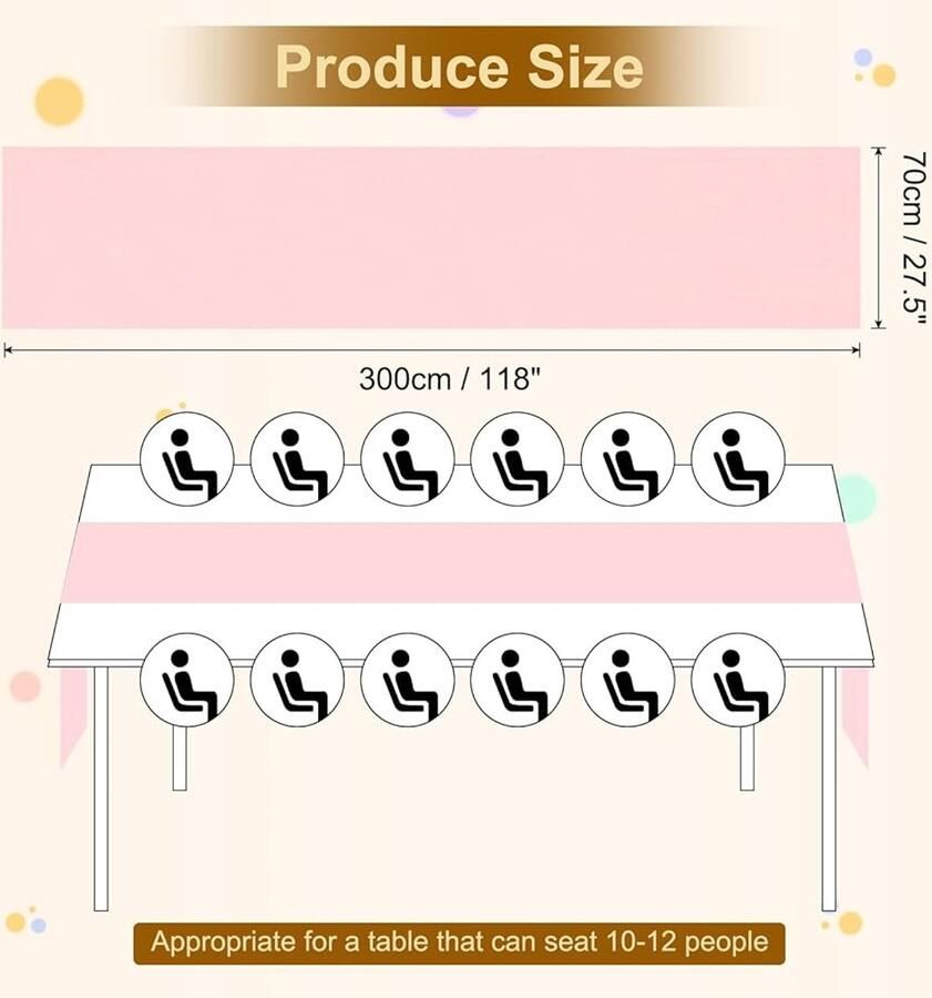 Roze Chiffon Tafelloper Elegante Tafeldecoratie 1 stuk 60 cm x 30 cm