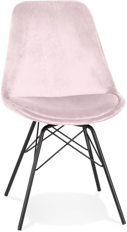 Roze Fluwelen Stoel Vintage Eetkamerstoel Tijdloze Elegantie