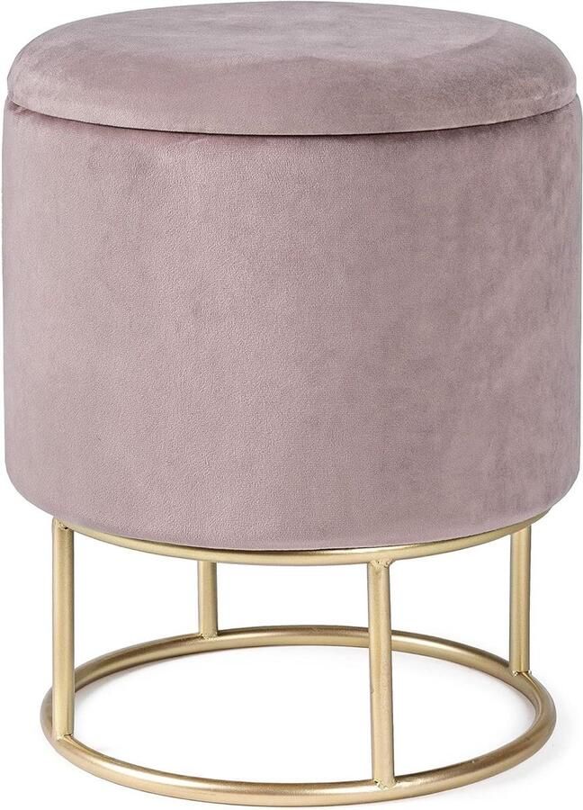 Roze fluwelen zitzak met opbergdoos - Foto 2