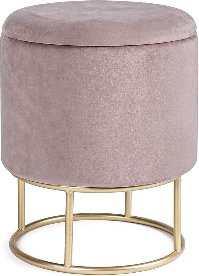 Roze fluwelen zitzak met opbergdoos