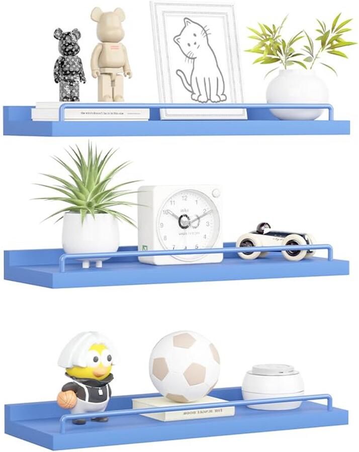 Roze Zwevende Planken Set van 3 voor Kamerdecoratie Kawaii Wandplanken voor Woonkamer en Slaapkamer