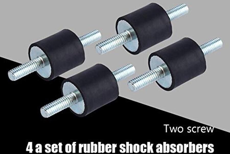 Rubber Vibratie Isolator Mounts M6 20 * 20 Luchtcompressor Pomp Anti Trillingen Rubber Mount Schokdemper Anti-vibratie houders