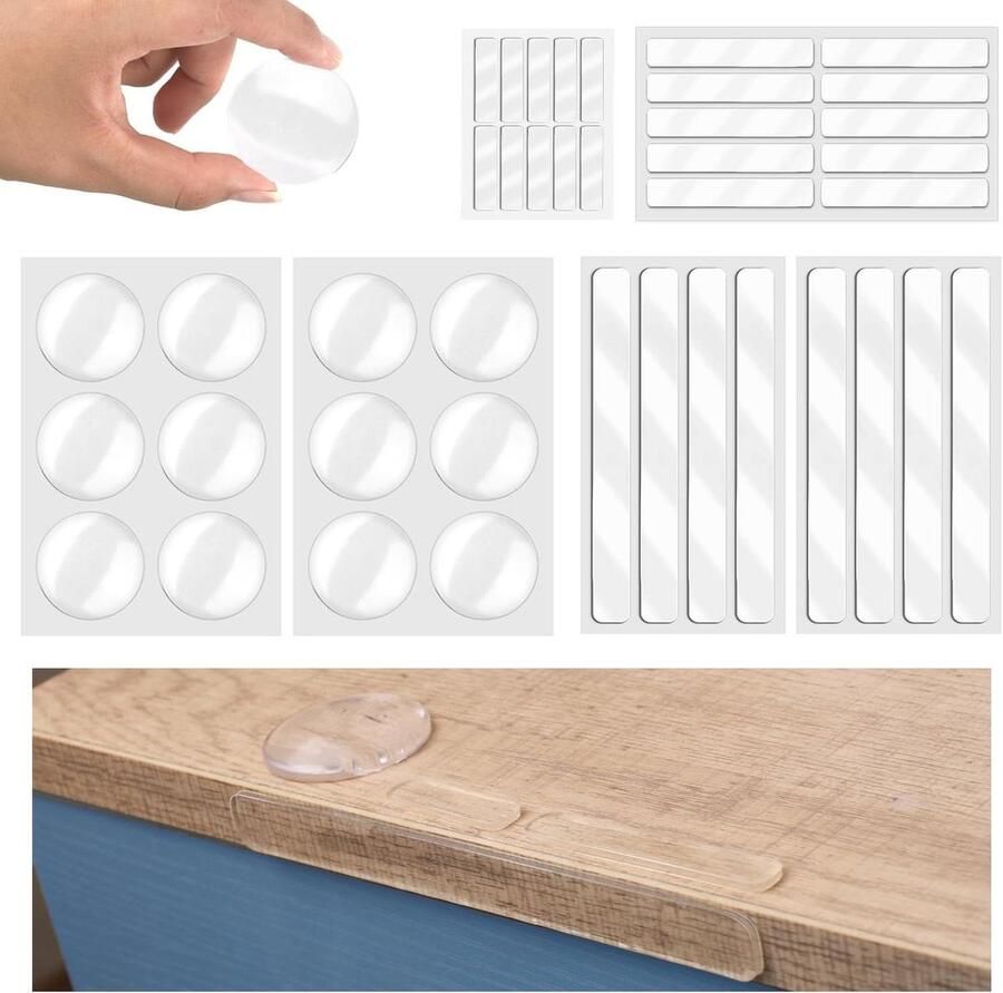 40 stuks siliconen bufferpads stabiele antislip meubelstootstrips transparante elastische geluids- en impact-dempers zelfklevende deurbuffers