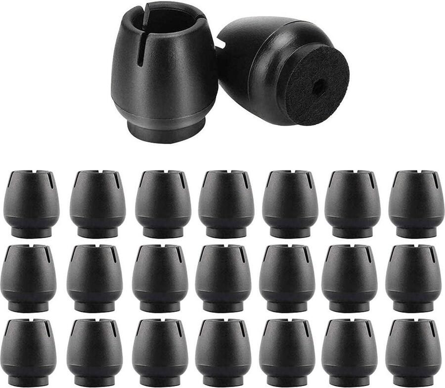 Rubberen stoelpootdoppen 32 stuks zwart siliconen stoelpootbeschermers