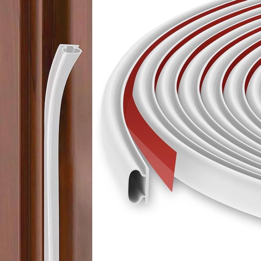 Rubberen Tochtstrip D-vorm 6m Zelfklevende Waterdichte Deurafdichtstrip voor Effectieve Isolatie