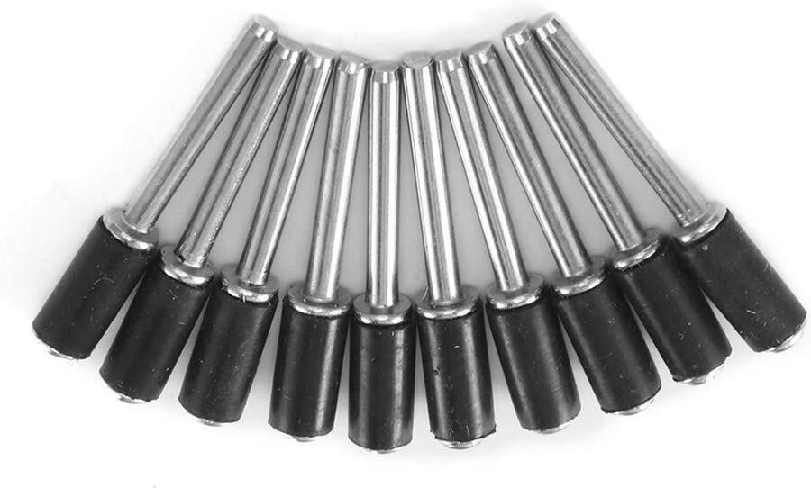 Rubberen trommeldoorn 1 4 inch voor slijpmachine Roterend gereedschapaccessoire voor slijpen polijsten snijden en schuren (235mm schachtdiameter) met 10 stuks