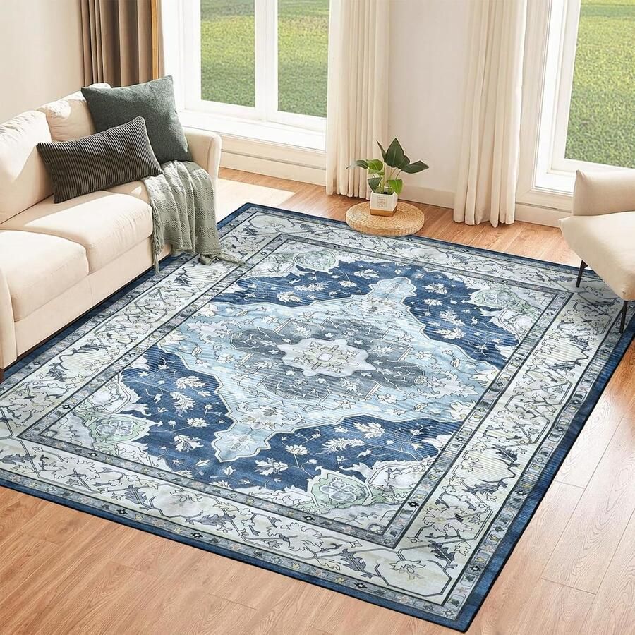 Rug voor Woonkamer 160 x 230 cm Korte Pool Vloerkleed met Antislip Onderkant Groot Vloerkleed voor Slaapkamer en Eetkamer Grijs