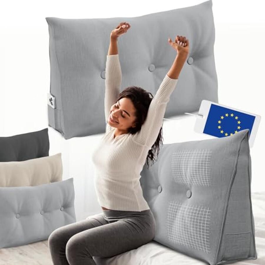 Rugkussen 100 cm Breed Hoekkussen voor Bed en Bank