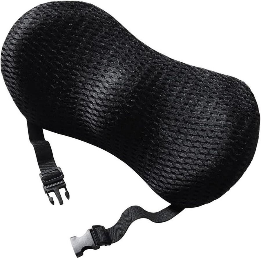 Rugkussen auto Traagschuim lendenkussen voor bureaustoel auto thuis bank bed Comfortabele zithouding Zwart Rugkussen auto