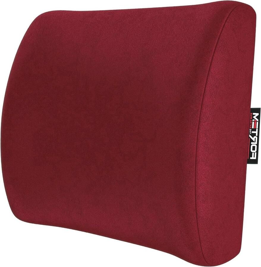 Rugkussen Bureaustoel Traagschuim Ergonomisch 1 stuk Zwart Wasbare hoes