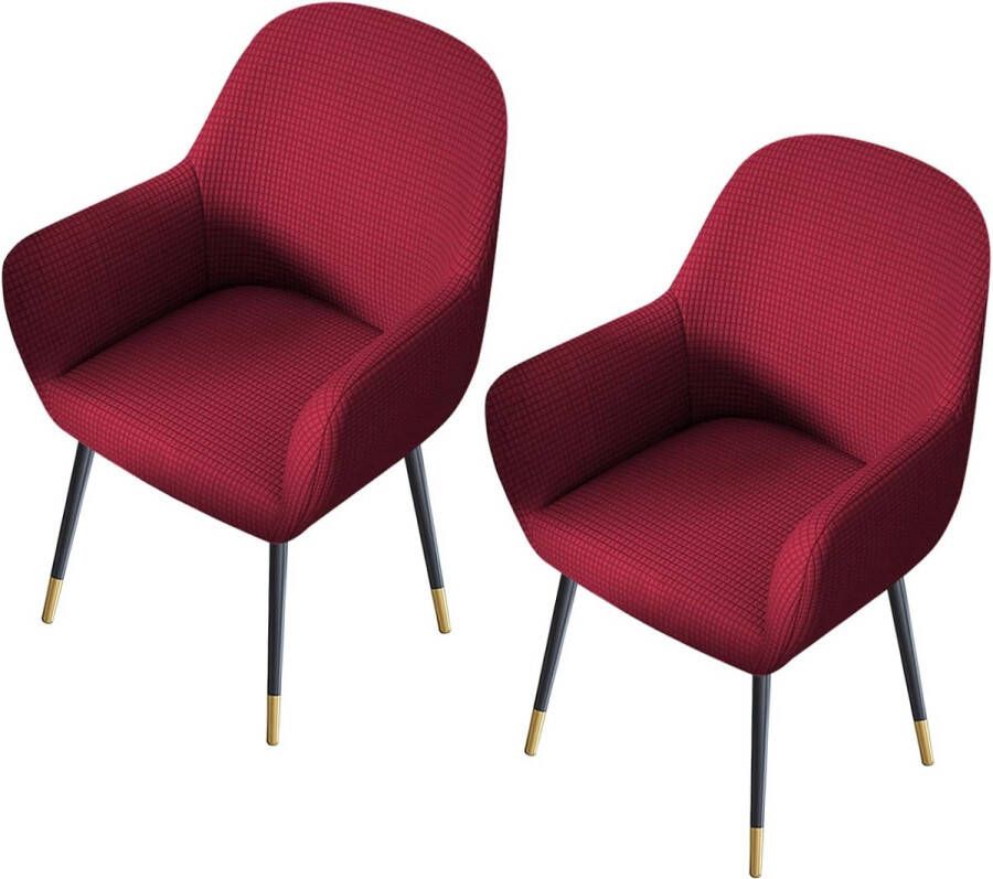 Rugleuning stoelhoes stoelhoezen met rugleuning 2-pack elastische stoelhoes met armleuning voor bureaustoel eetkamer keuken