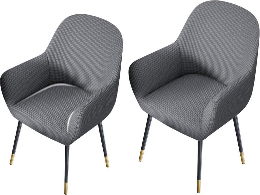 Rugleuning stoelhoes stoelhoezen met rugleuning 2 stuks elastische stoelhoes met armleuning voor bureaustoel eetkamer keuken