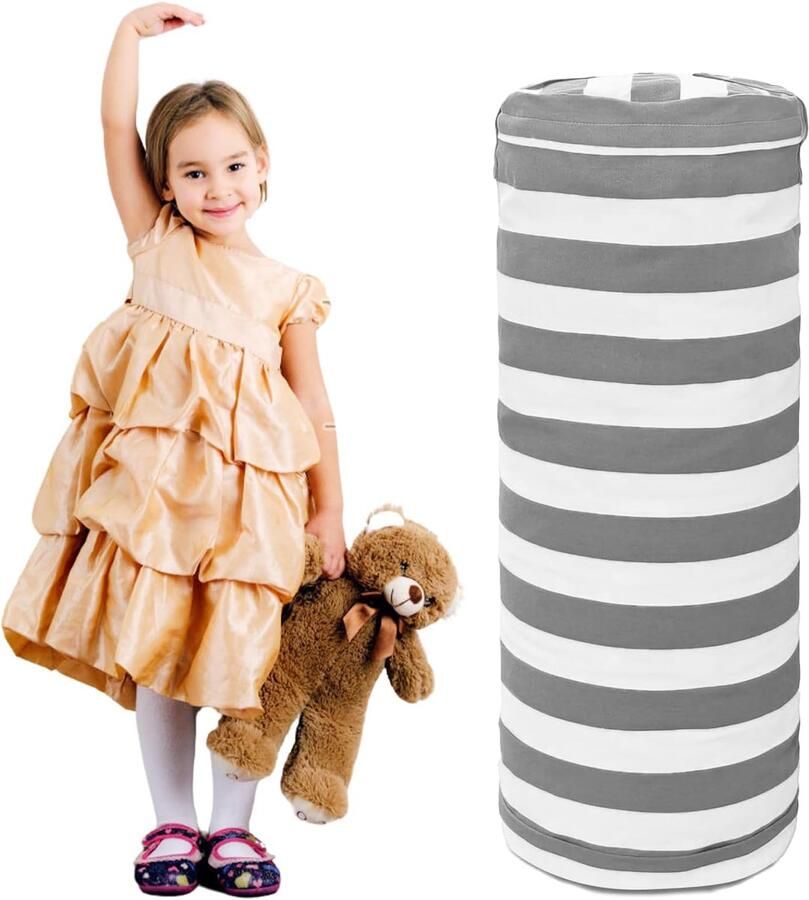 Ruime canvas zitzak voor kinderen en volwassenen multifunctionele opbergtas