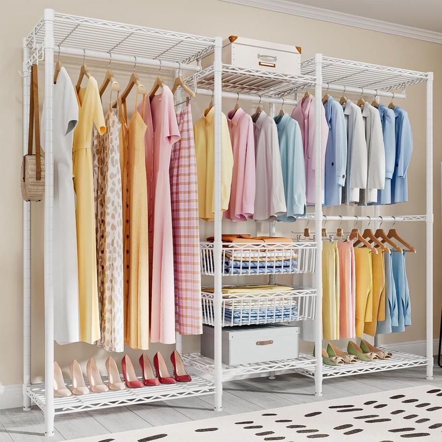 Ruime en robuuste kledingkast met verstelbare planken voor slaapkamer