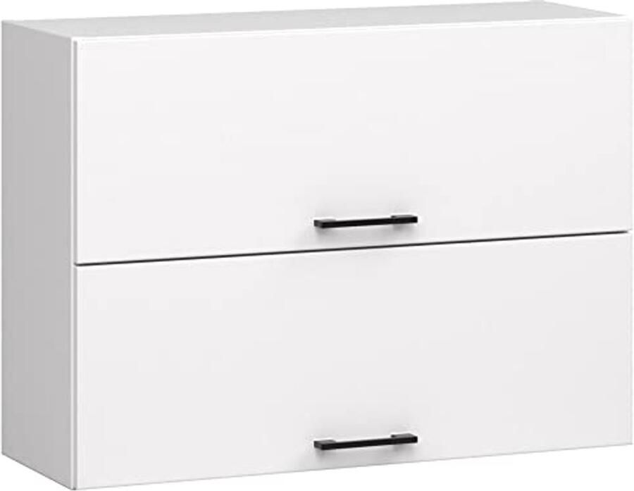 Ruime Keukenkast met 2 Deuren Wit Ideaal voor Kleine Keukens en Keukentettes B80 x H58 x D30 cm