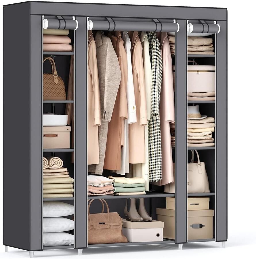 Ruime kledingkast optimale indeling 1 stuk stof 45 x 150 x 175 cm