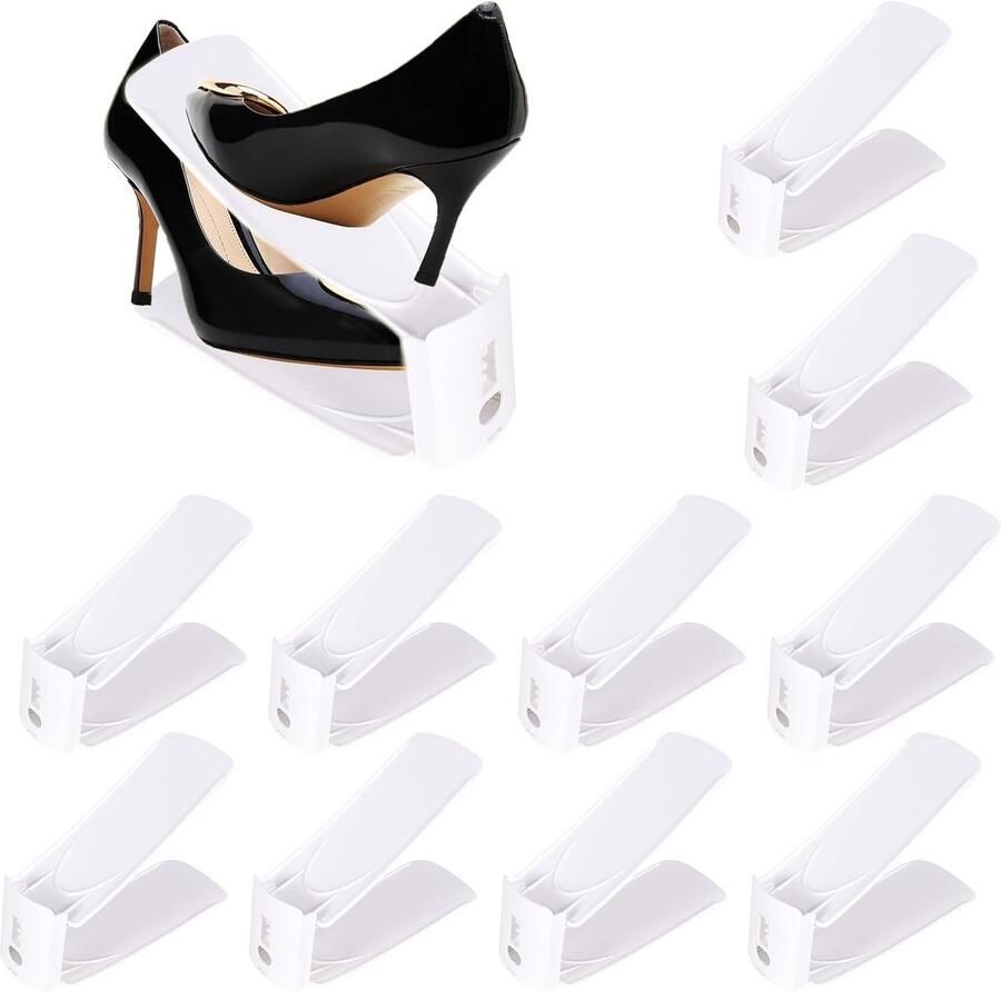 Ruime Schoenopbergers Set van 10 met Verstelbare Hoogtes en Antislip Ontwerp