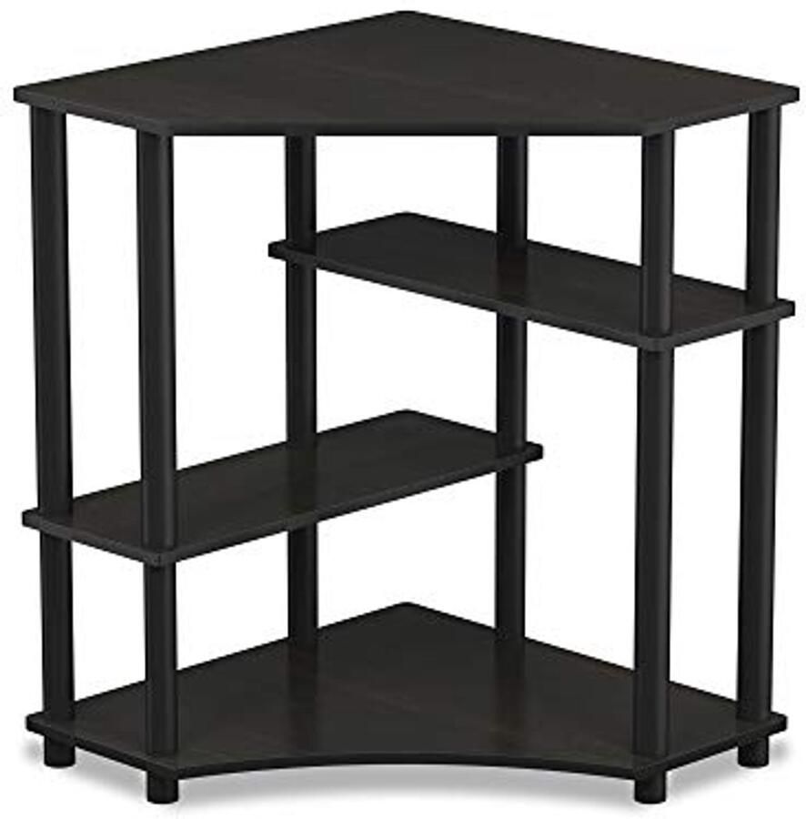 Ruimtebesparend Hoekbureau met Planken Multifunctioneel Ontwerp