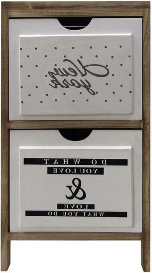 Ruimtebesparend Nachtkastje 3 Laden Nordic Design Hout Lichtbruin Wit Badkamermeubilair