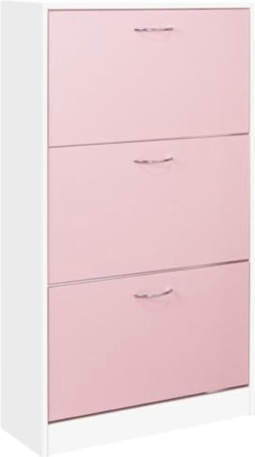 Ruimtebesparend schoenenrek met 3 klapdeuren en dubbele diepte 60 x 24 x 120 cm