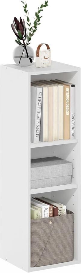 Ruimtebesparende 3-laags Opbergplank Boekenkast Wit