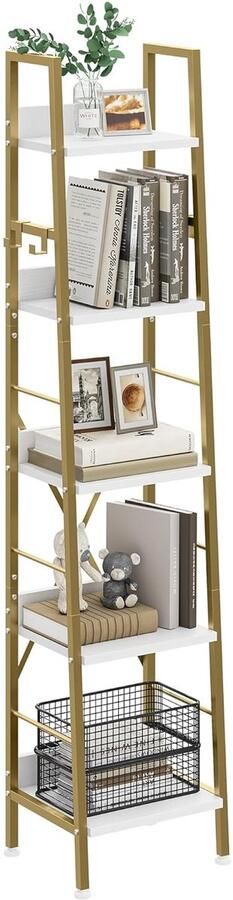 Ruimtebesparende boekenkast modern design 1 stuk antraciet