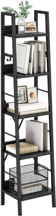 Ruimtebesparende boekenkast modern design 1 stuk antraciet