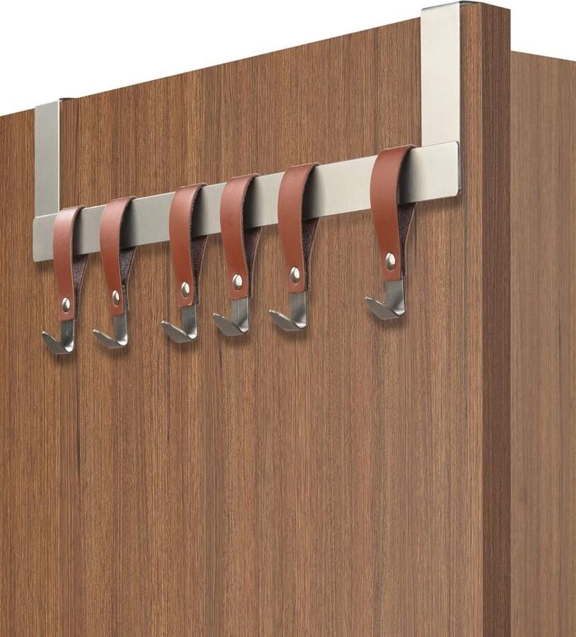 Ruimtebesparende Deurkapstok met Flexibele Haken van Roestvrij Staal