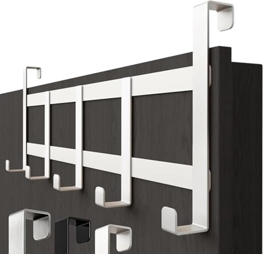 Ruimtebesparende Deurkapstok Stevige Haak voor Ophangen van Jassen Hoge Laadcapaciteit