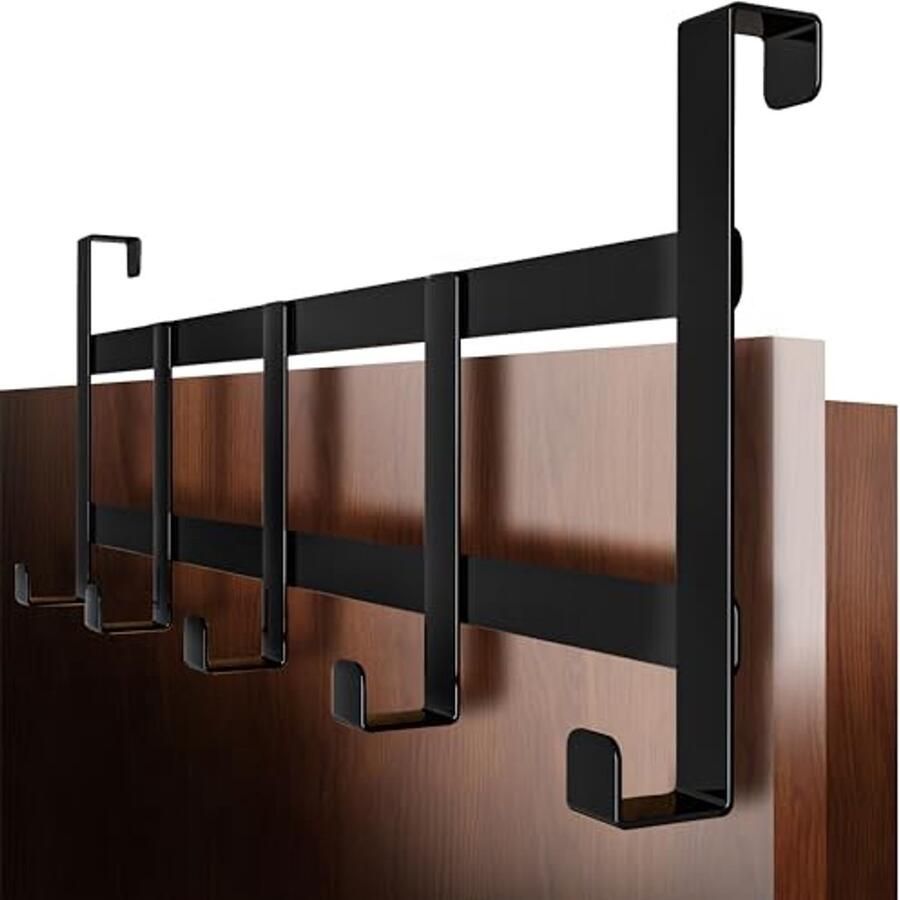 Ruimtebesparende Deurkapstok van Roestvrij Staal Universele Deurhaken voor Kleding en Tassen